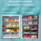 Stackable Fridge Organizer Bins – Clear BPA-Free Refrigerator Containers