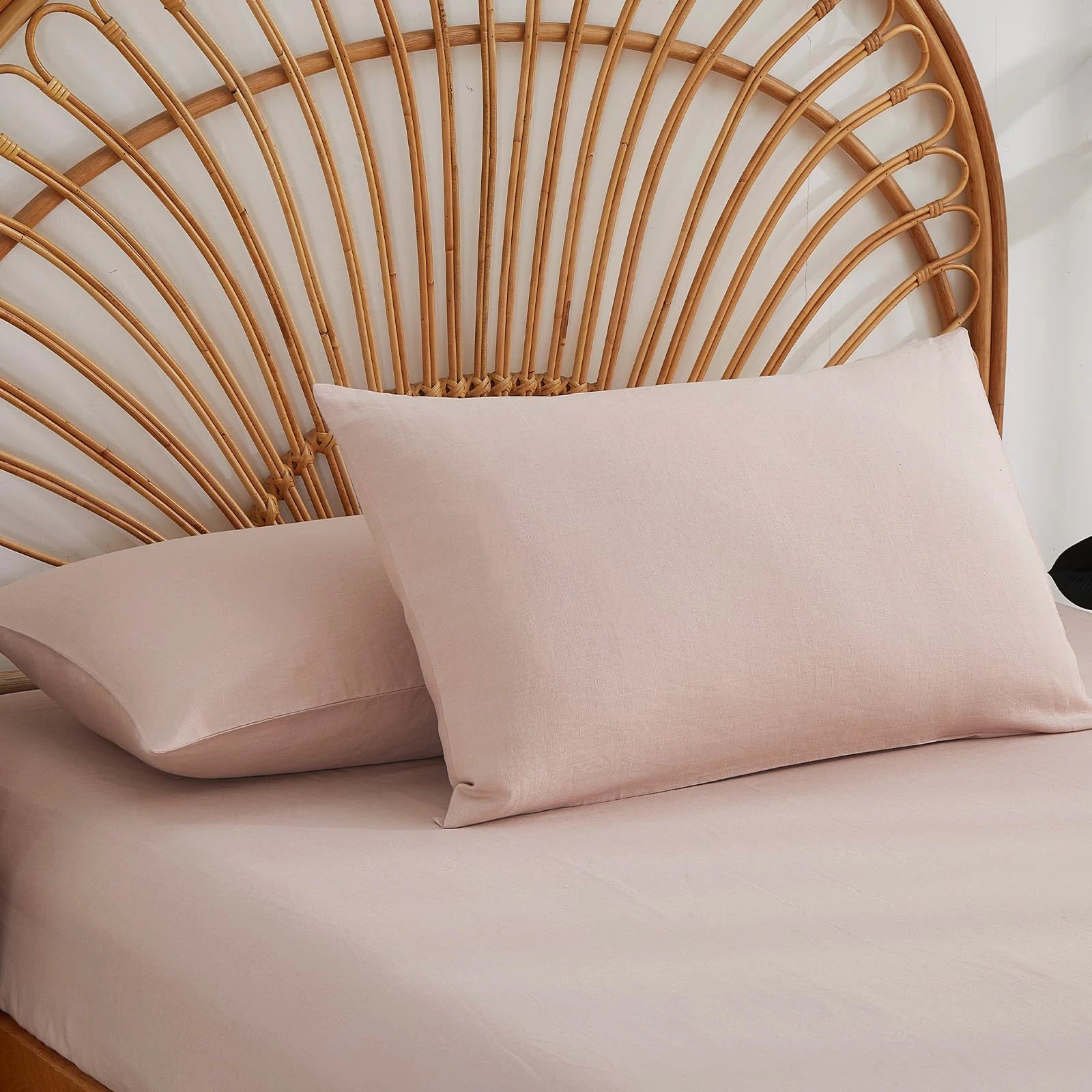 Pure Linen Throw Pillow Case Euro Sham – Solid Colour Cushion Cover
