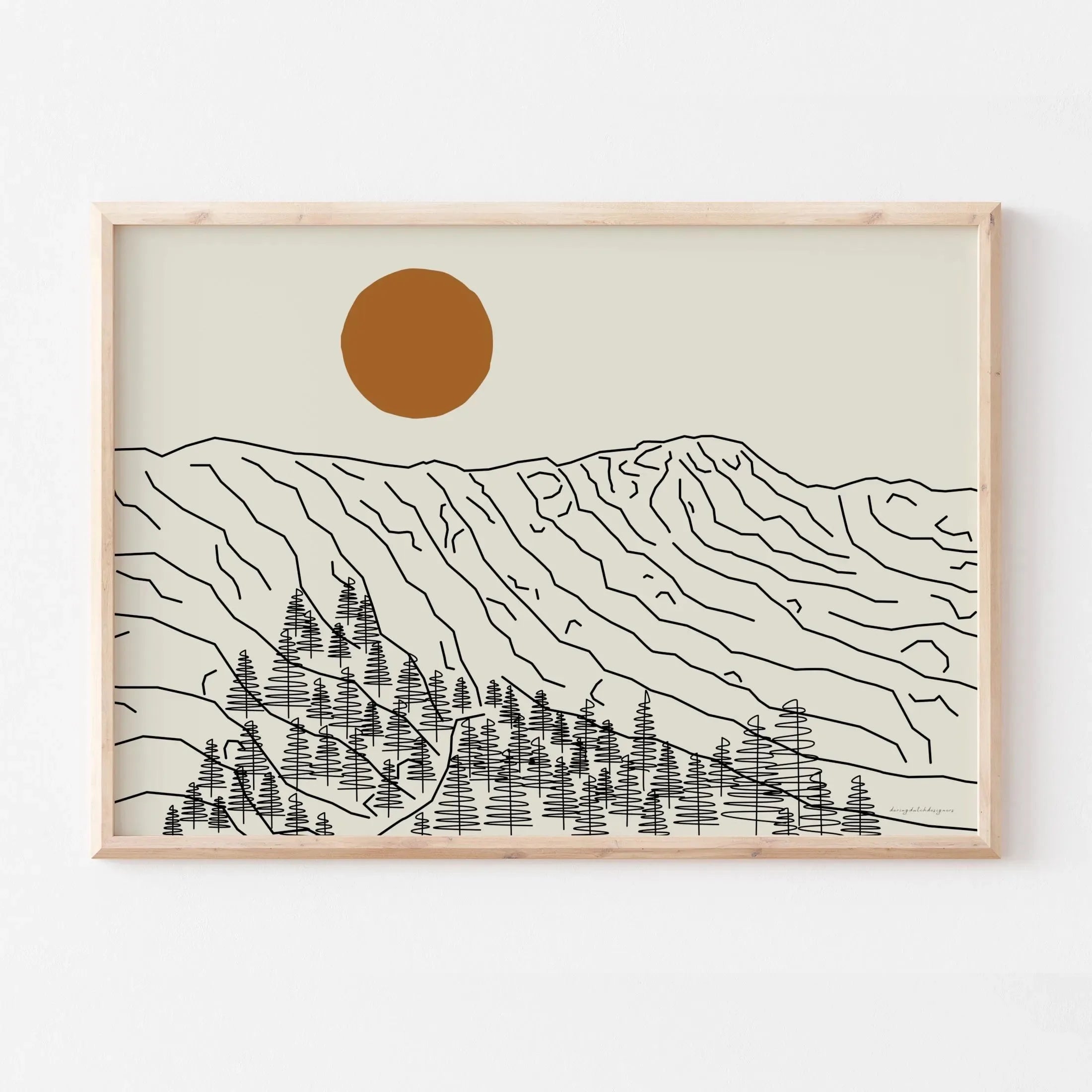Japanese Alps Sunrise Canvas Wall Art Set of 3 – Abstract Landscape Prints