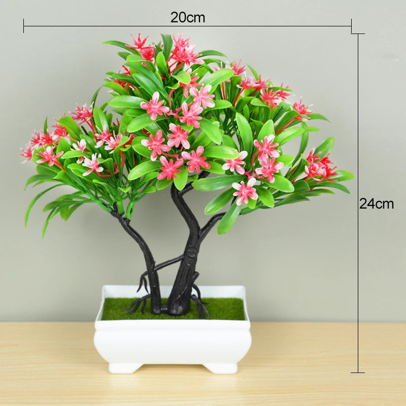 Artificial Bonsai Small Tree in Pot | Faux Desktop Plant Decor