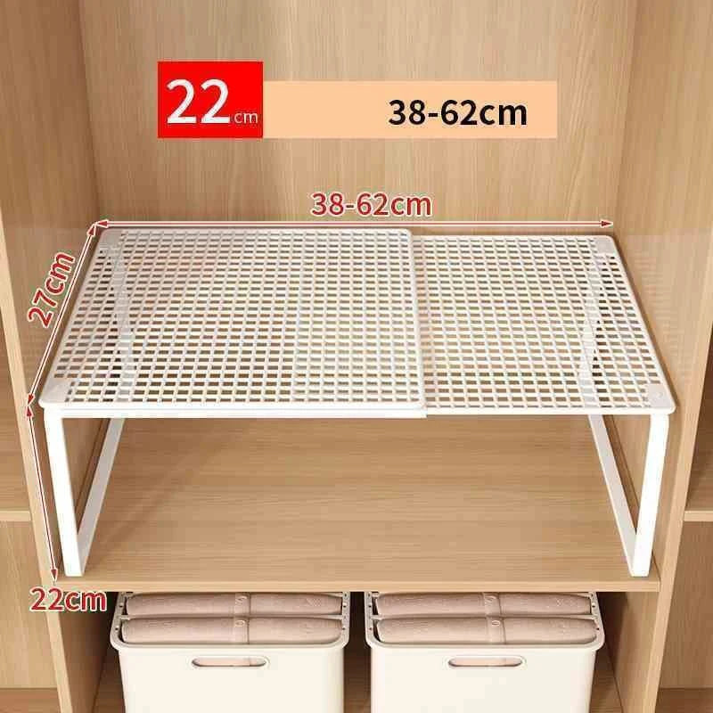 Stackable Expandable Closet Shelf Divider – Adjustable Steel Wardrobe Organizer