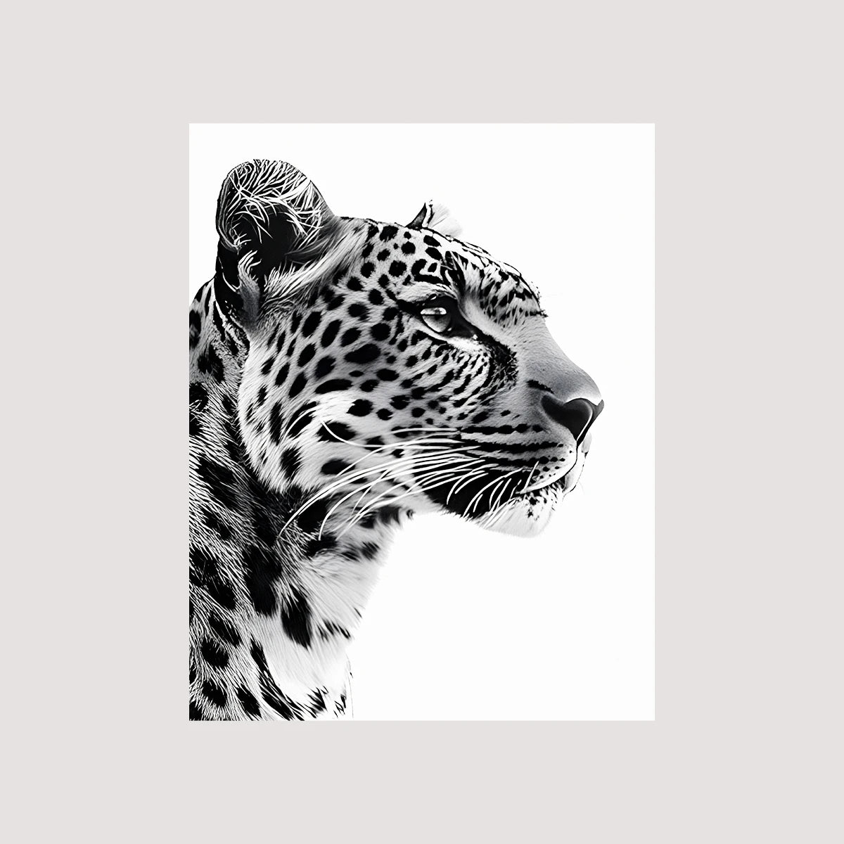 Retro Leopard Abstract Canvas Print Poster | Y2K Minimalist Wall Art