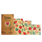 Reusable Beeswax Food Wraps – Organic Set of 3 Sizes