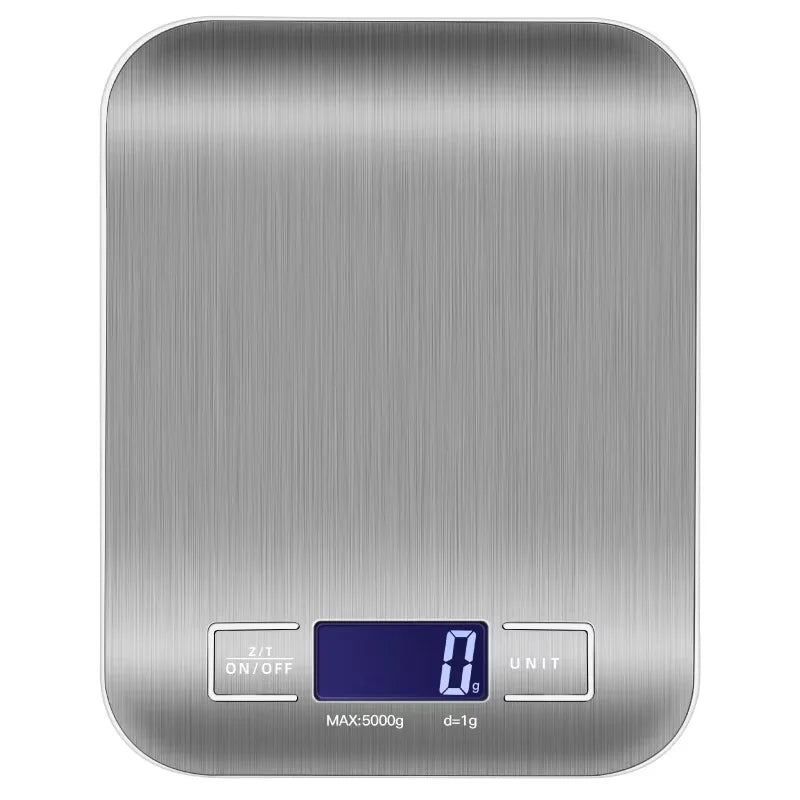 Digital Kitchen Scale 5kg – LCD Display & Stainless Steel Platform