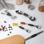 Magnetic Measuring Spoons Set – Dual-Sided Stainless Steel