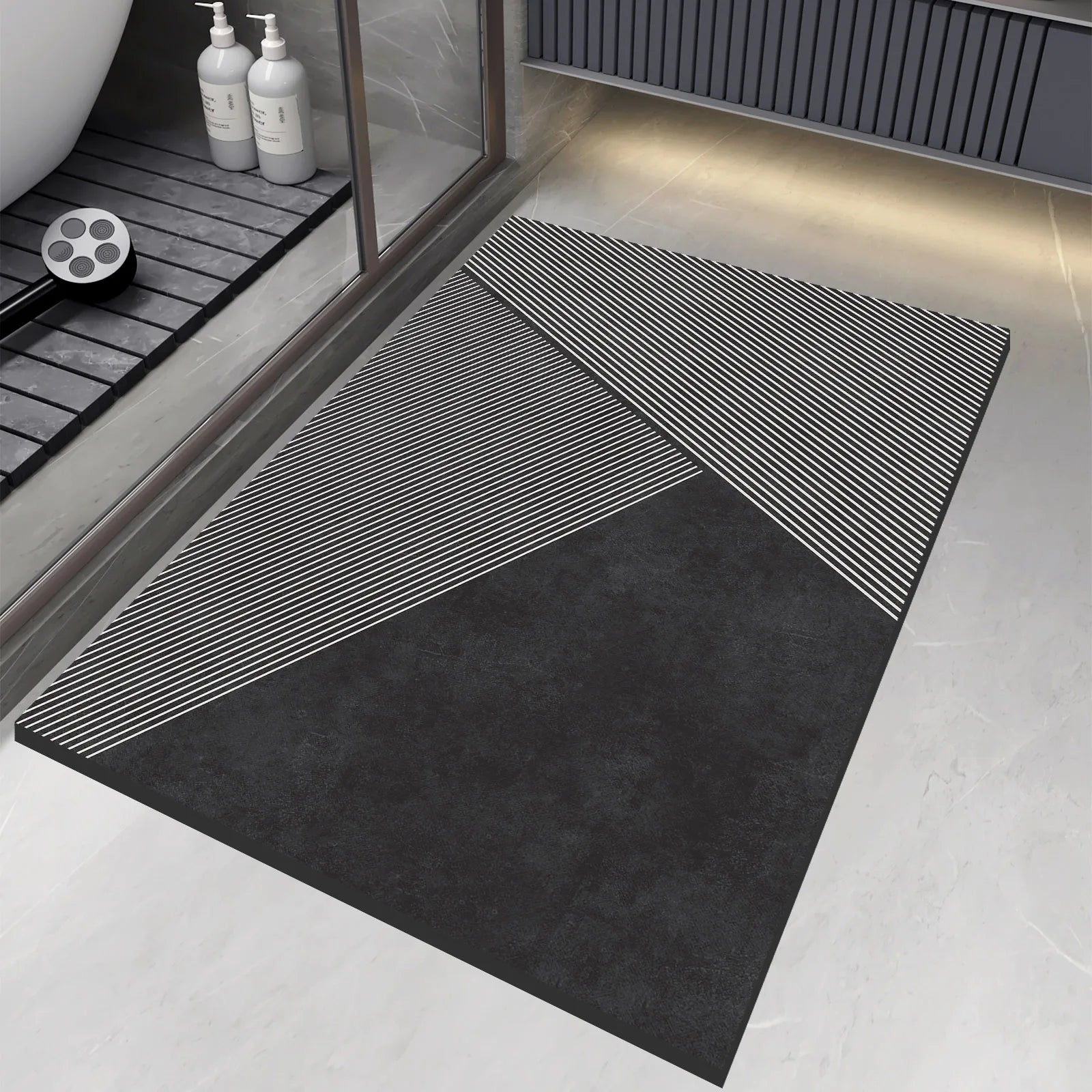 Luxury Diatomite Bath Mat Non-Slip Quick Dry Shower Mat