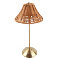 Rechargeable Rattan Table Lamp Dimmable LED Bedside Reading Light