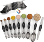 Magnetic Measuring Spoons Set – Dual-Sided Stainless Steel