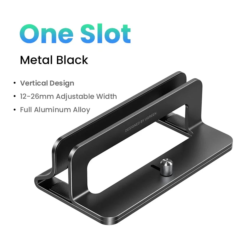 Vertical Laptop Stand for MacBook Air & Pro – Triple Slot Aluminum
