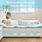 Cooling Mattress Topper Memory Foam Gel Queen 2-3 Inch Thick Breathable Bed Topper