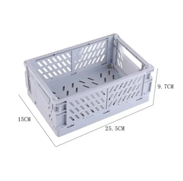 Foldable Stackable Storage Crate – Collapsible Organizer Box for Closet, Kitchen & Shelf