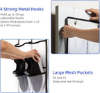 Over Door Shoe Rack Organizer with Large Mesh Pockets - 12 to 40 Pockets