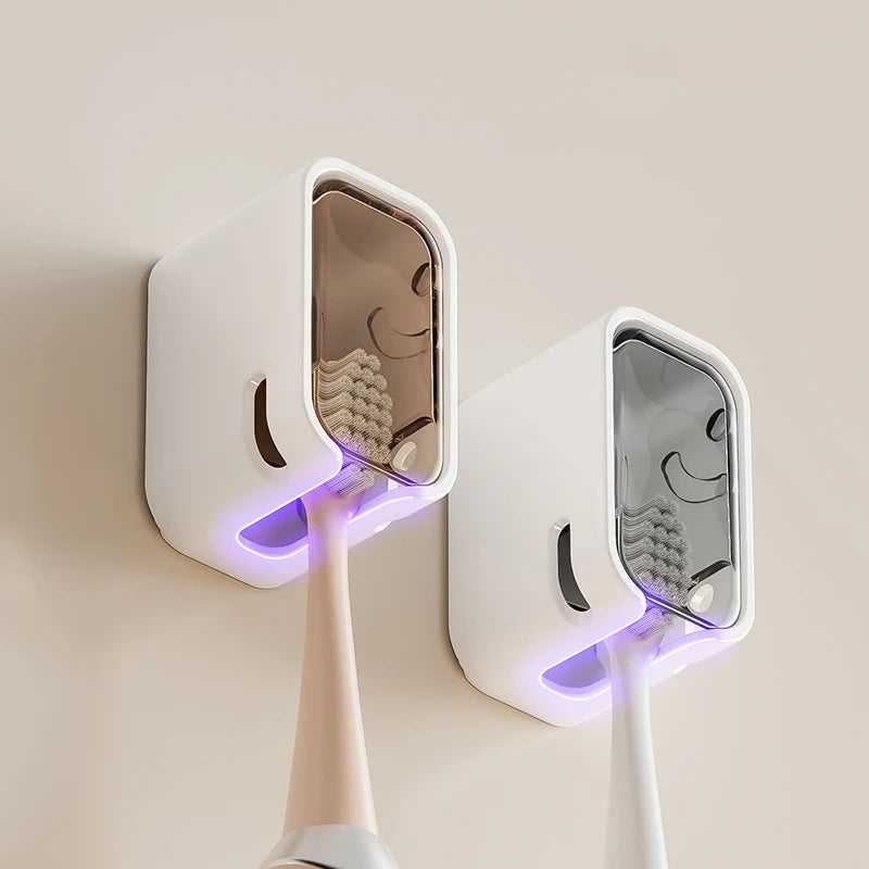 Wall Mounted Toothbrush Holder No Drill Dustproof Set (2, 3 or 4 Pack)