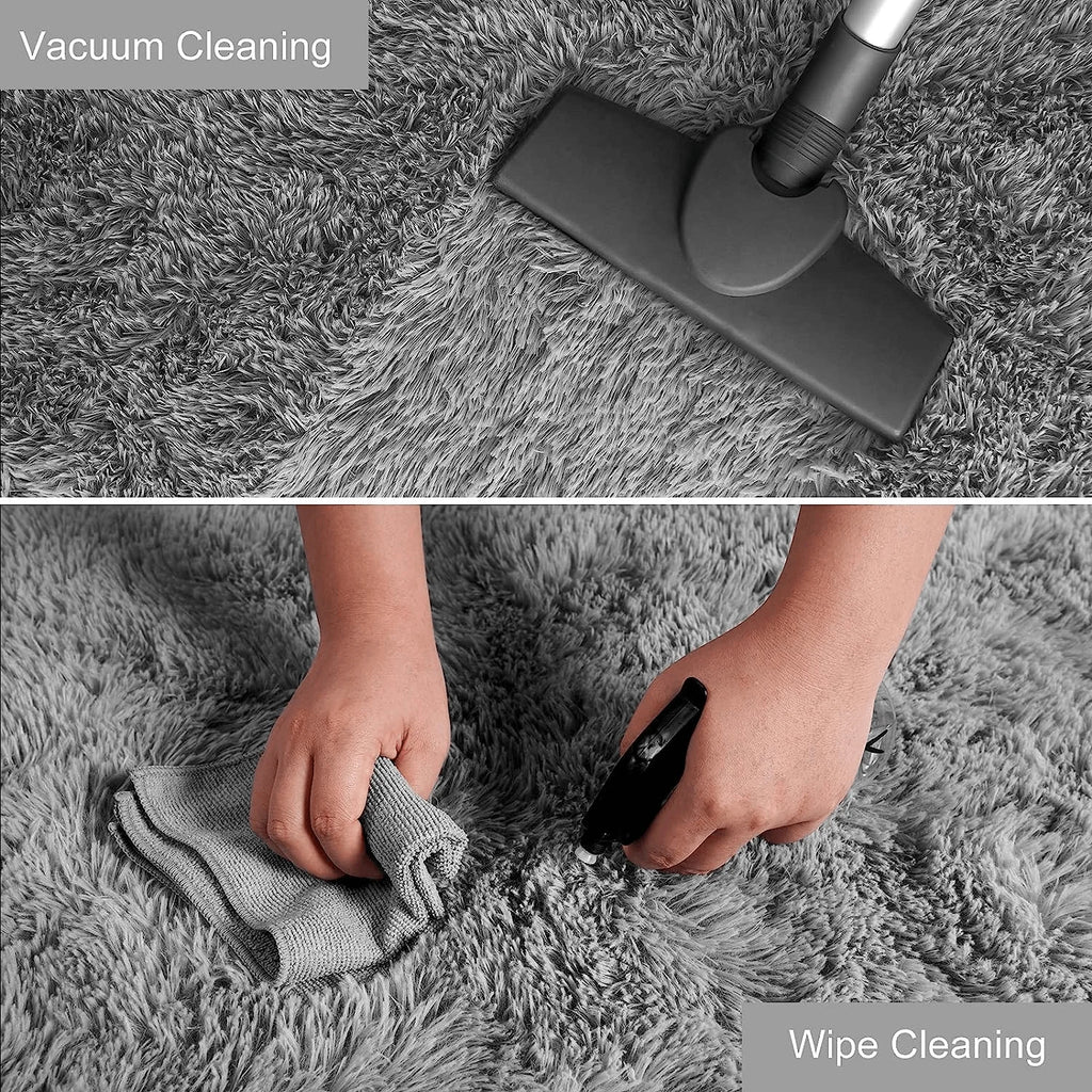 Soft Shaggy Area Rug Fluffy Non-Slip Bedroom & Living Room Carpet