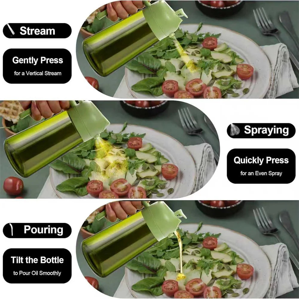 Glass Oil Sprayer Bottle for Air Fryer – 470ml Mist & Pour Dispenser
