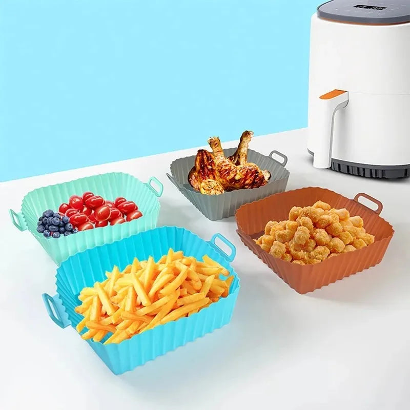 Reusable Silicone Air Fryer Liner – Non-Stick Basket & Baking Tray