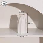 White Ceramic Bud Vase Nordic Minimalist Home Decor
