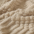 Chunky Knit Throw Blanket with Tassels – Khaki Farmhouse Oversized