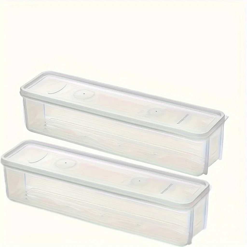 Stackable Fridge Organizer Bins with Airtight Lids – 1, 2 or 6 Pack