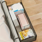 Iron Hanging Storage Basket – Bed Frame, Door & Under-Bed Organizer