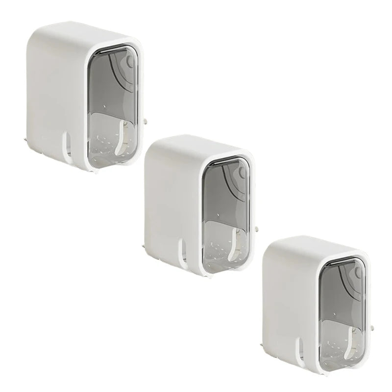 Wall Mounted Toothbrush Holder No Drill Dustproof Set (2, 3 or 4 Pack)