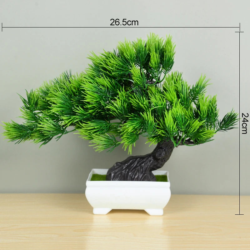 Artificial Bonsai Small Tree in Pot | Faux Desktop Plant Decor