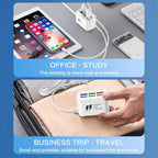 6-in-1 USB Charging Station Desktop Organizer with Fast Charging
