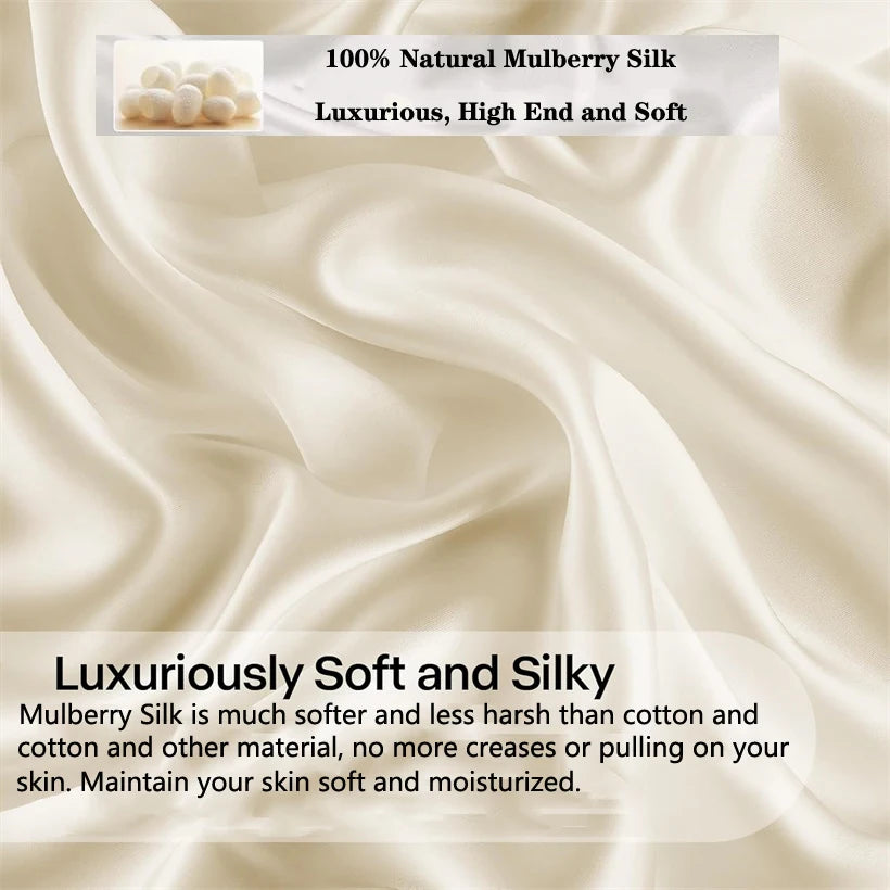 Mulberry Silk Duvet Cover Set 100% Natural Silk Bedding King Queen Single Double