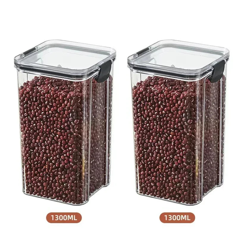 Stackable Fridge Organizer Bins – Airtight Storage Jars (Set of 2 or 4)