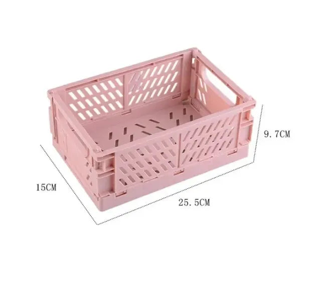 Foldable Stackable Storage Crate – Collapsible Organizer Box for Closet, Kitchen & Shelf