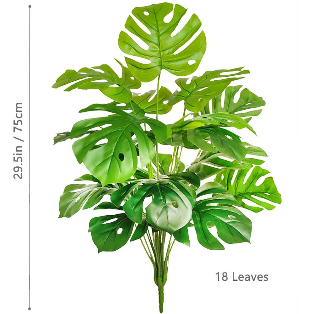 Artificial Monstera Plant Fake Palm Tree Indoor Floor Decor