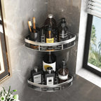No Drill Aluminum Shower Shelf Wall Mounted Bathroom Storage Rack