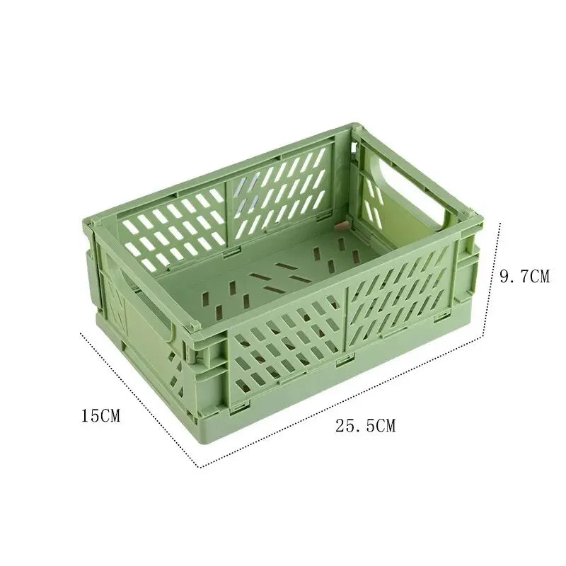 Foldable Stackable Storage Crate – Collapsible Organizer Box for Closet, Kitchen & Shelf
