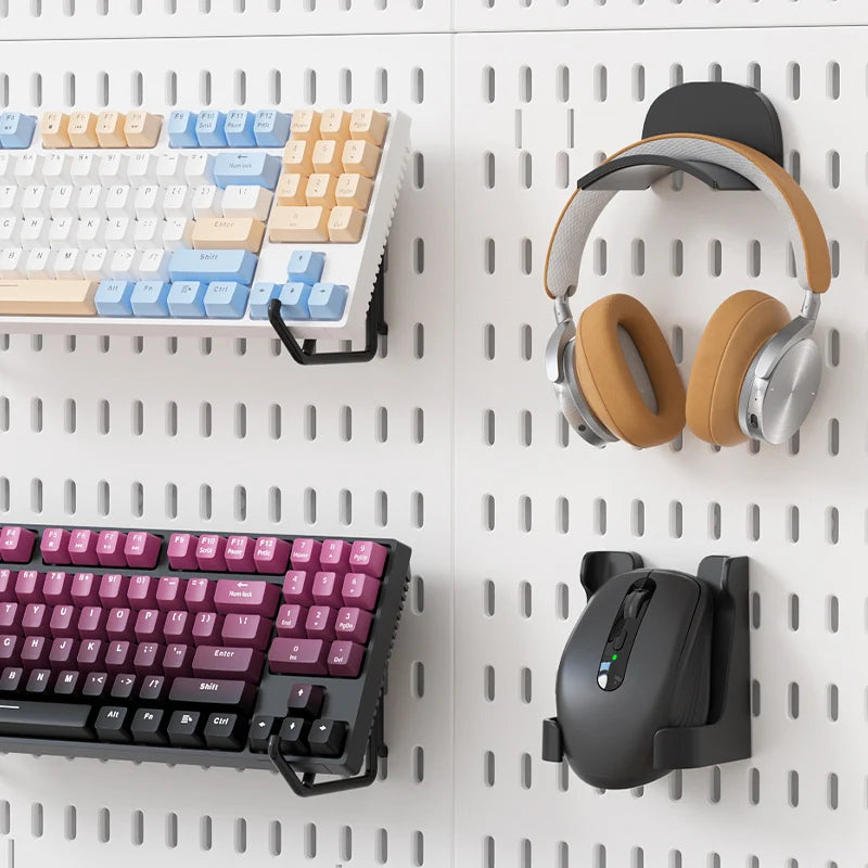 Modular Pegboard Wall Organizer Kit with No-Drill Installation
