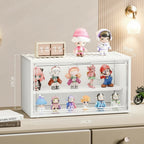 3-Tier Acrylic Display Case Dustproof Step Shelf for Figures & Jewelry
